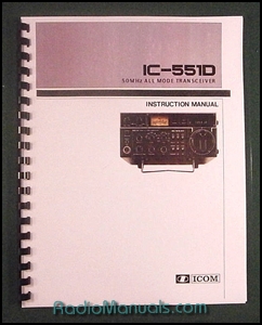 Icom IC-551D Instruction manual